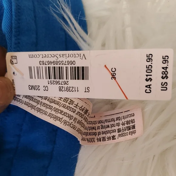 Nwt Victoria's Secret Push Up Blue  Bra with Molded Cups - Picture 13 of 15